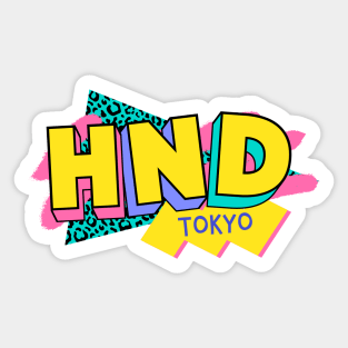 Tokyo, Japan Retro 90s Logo Sticker